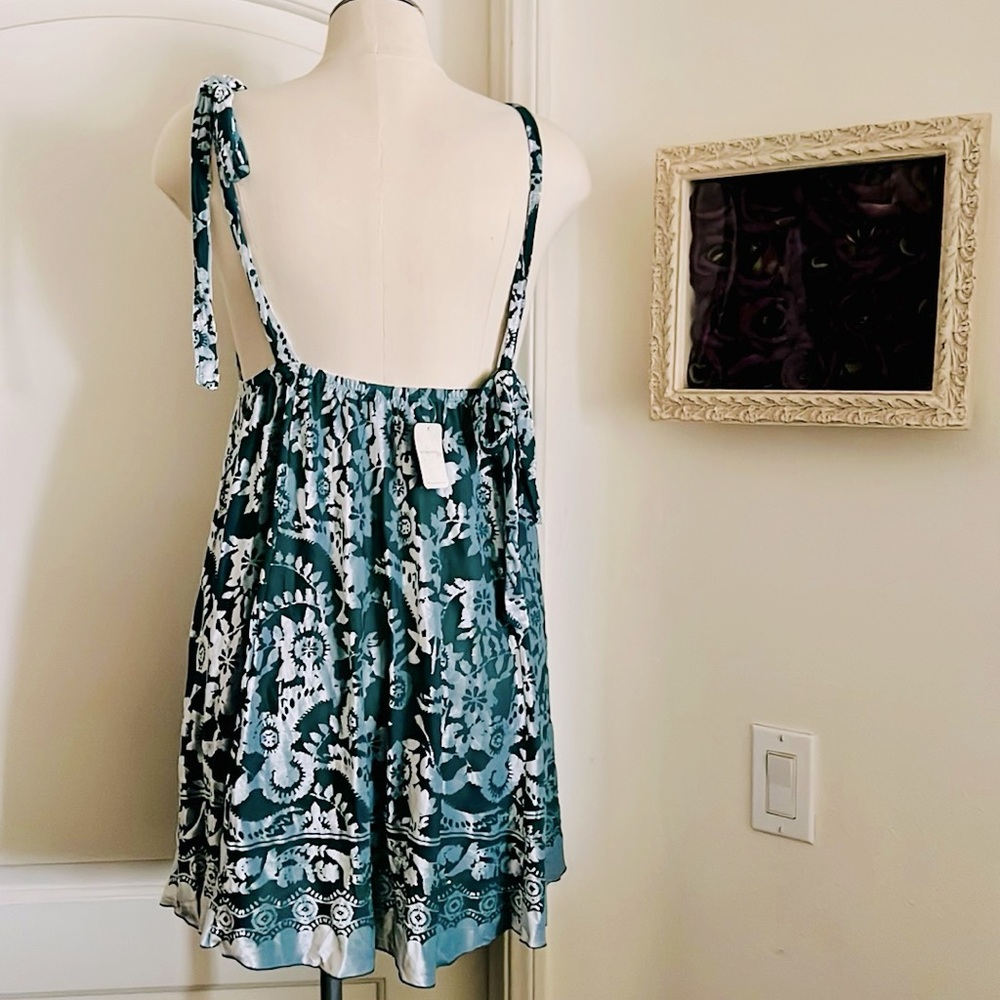 Free People / New~Sundress / Icy Green & White - Picture 4 of 12